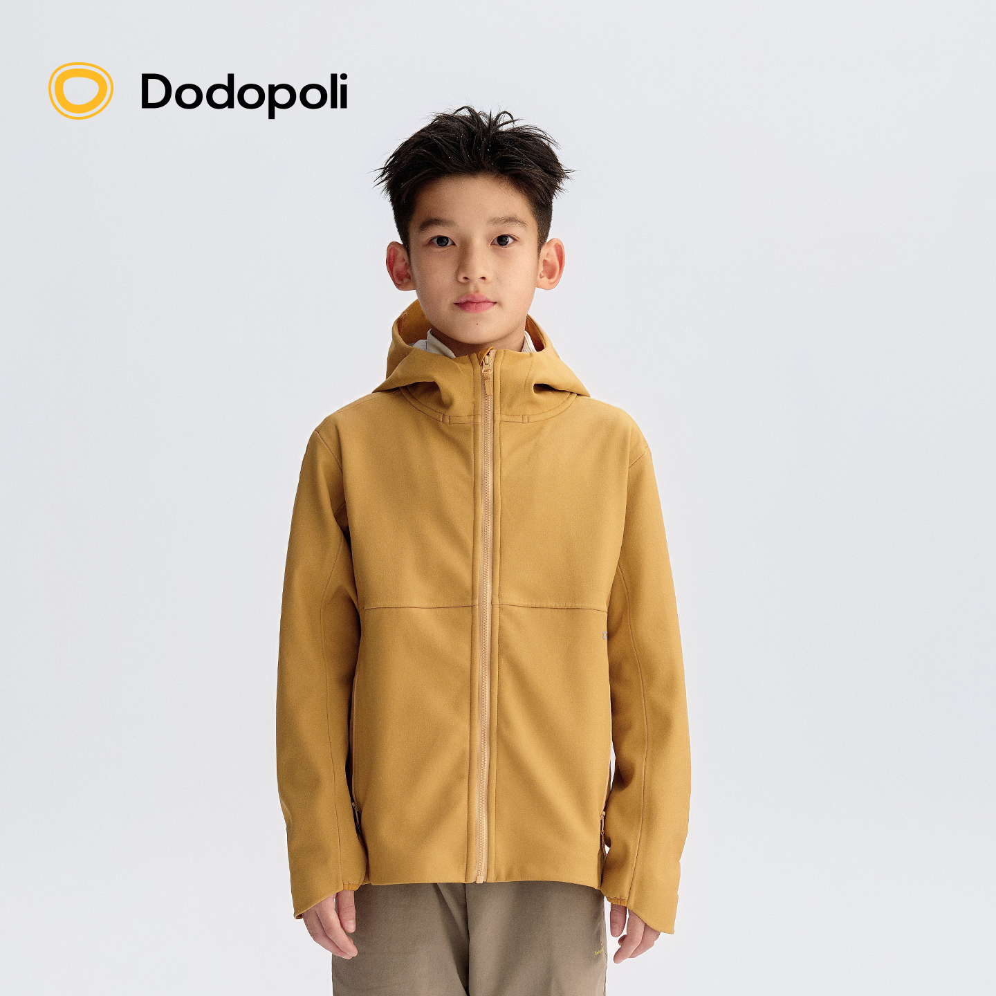 Dodopoli儿童软壳梭织外套防泼水防风加绒保暖男女冬户外运动上衣