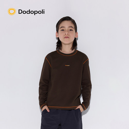 Dodopoli儿童长袖T恤吸汗排汗透气抗菌男女童秋冬打底衫运动上衣