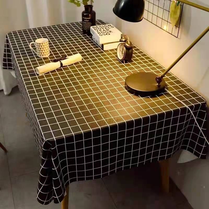 教室讲台桌布清新格子免