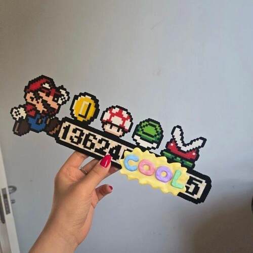 可爱HelloKitty超级玛利欧车载挪车电话牌临时停车号码牌车拼豆成