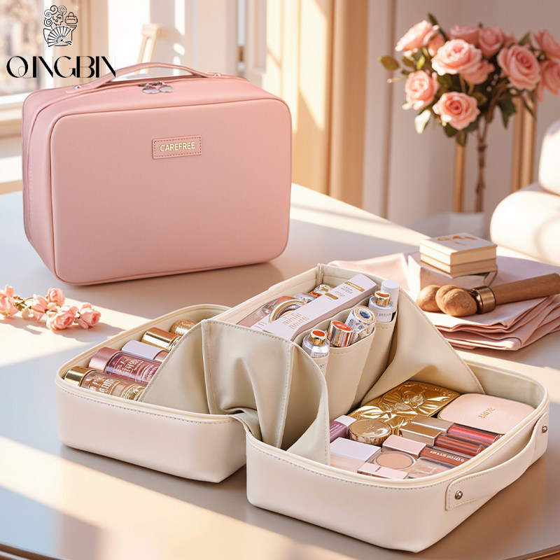 高级防水化妆包女大容量便携式手提出差旅游化妆品分区收纳洗漱包,收纳整理,化妆包,淘宝优惠券,粉丝福利购,淘宝优惠卷
