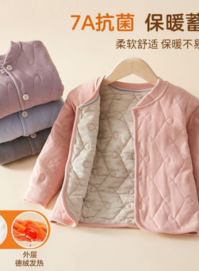 儿童棉衣羊毛德绒加厚男女童小棉袄宝宝内胆保暖棉服冬季校服神器