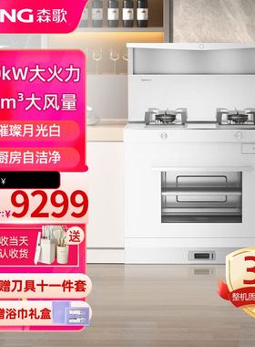 Seng/森歌 L1ZK白色集成灶蒸烤一体家用一体灶大火力单向排烟