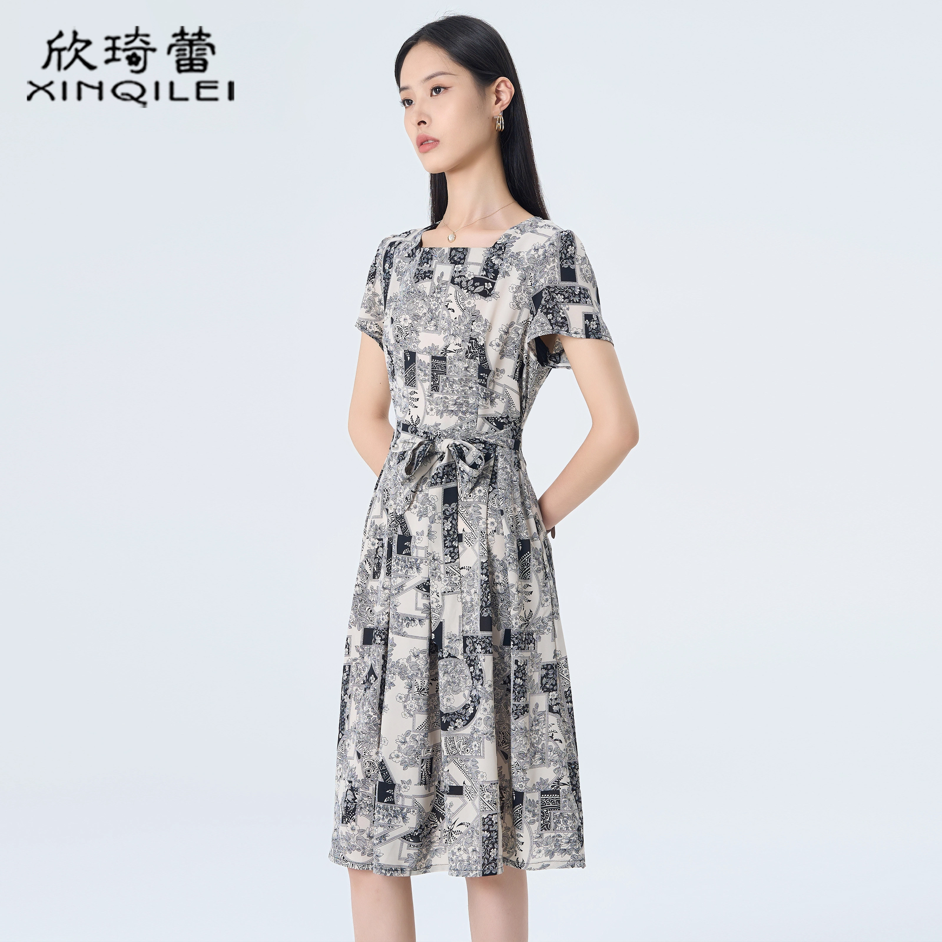 国风气质连衣裙子妈妈高端精致