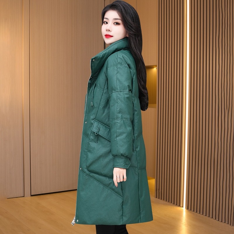 九江皮羽绒服爆款中长款洋气外套