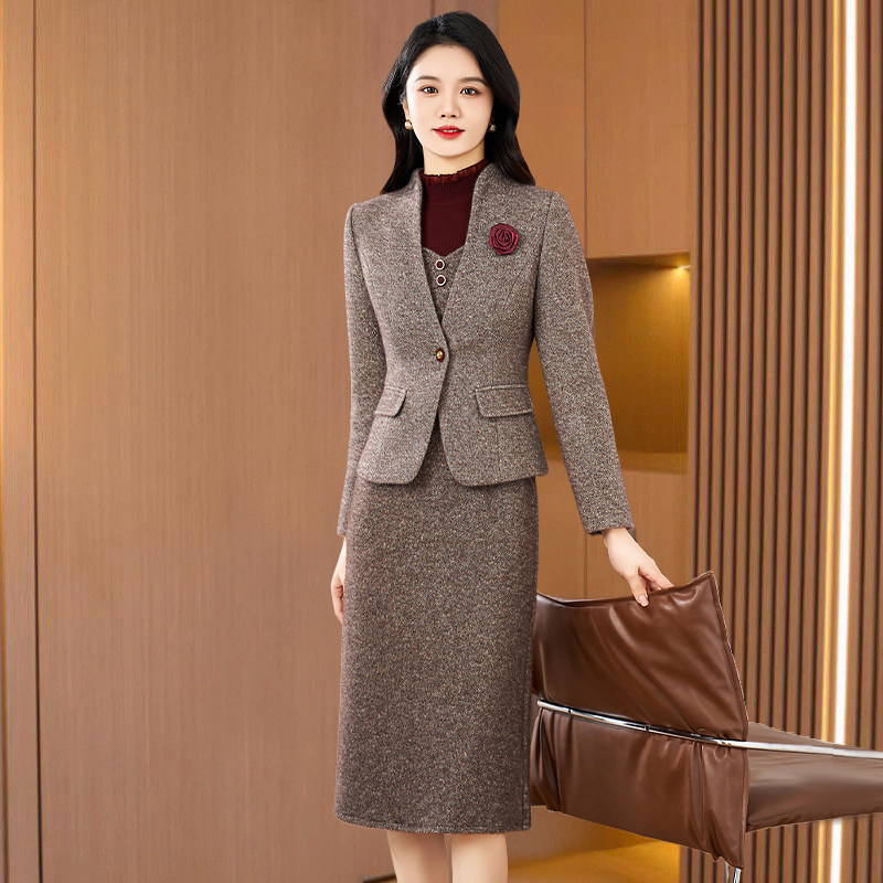 十三行小香风套装连衣裙女2026爆款春秋时尚职业两件套轻奢高级感