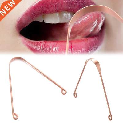 Copper Tongue Scraper Cleaner Stainless Steel Dental Cleani