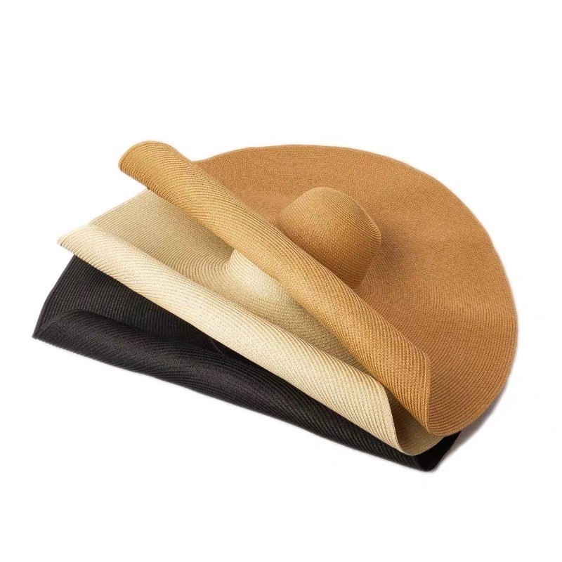 CM Wide Brim Oversized Beach Hats For Women Large Straw Hat-封面