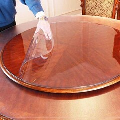 newRound Table Plastic Table Cloth Transparent Round Table