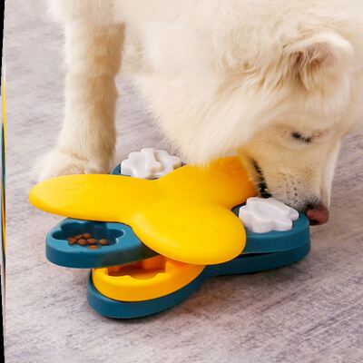 Dog Puzzle Toys Turntable Slow Feeder Educational Toy Bone
