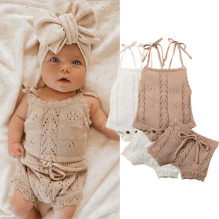 Kids Baby Summer Clothes for Newborn Baby Boys Girls Solid L