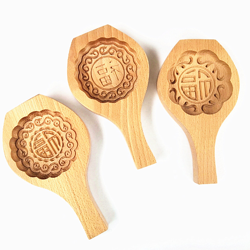 馒头模具大号福字木质馒头饼模子面卡子花模面点工具月饼面食年糕