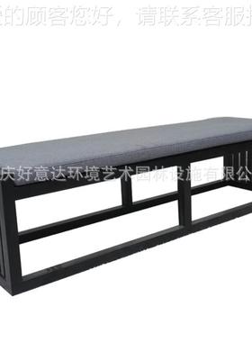 家定制户外花园长条椅 内等候厂椅 室商场小区HCW155休闲 椅带坐