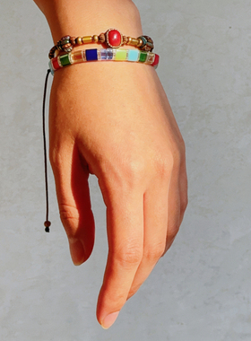 MLGM原创设计tila彩虹个性春夏手链女小众高级感轻奢精致闺蜜礼物