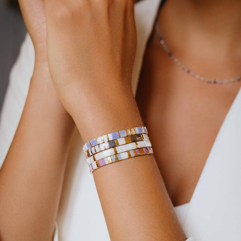 MLGM新款进口tila玻璃珠手链手串中性男女款简约时尚百搭手饰链