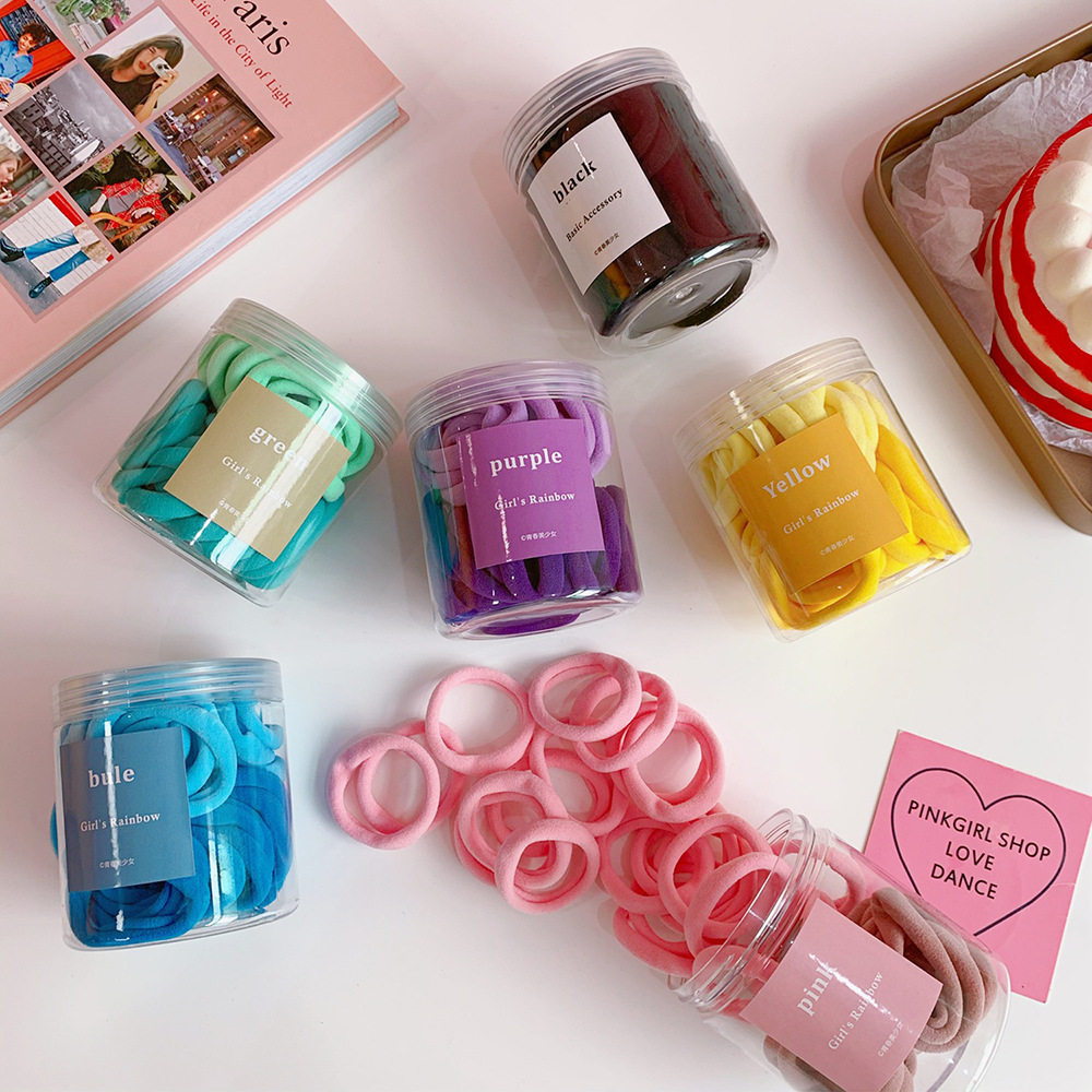 学生奖品50条桶装韩版发圈约无接缝发绳彩色风简高弹力头绳皮筋,饰品/流行首饰/时尚饰品新,发饰,淘宝优惠券,粉丝福利购,淘宝优惠卷