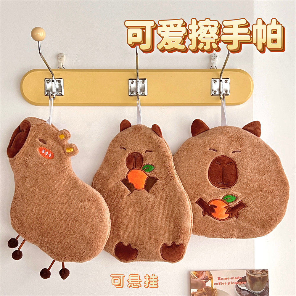 绒吸水速干挂厨房手巾家用洗脸小