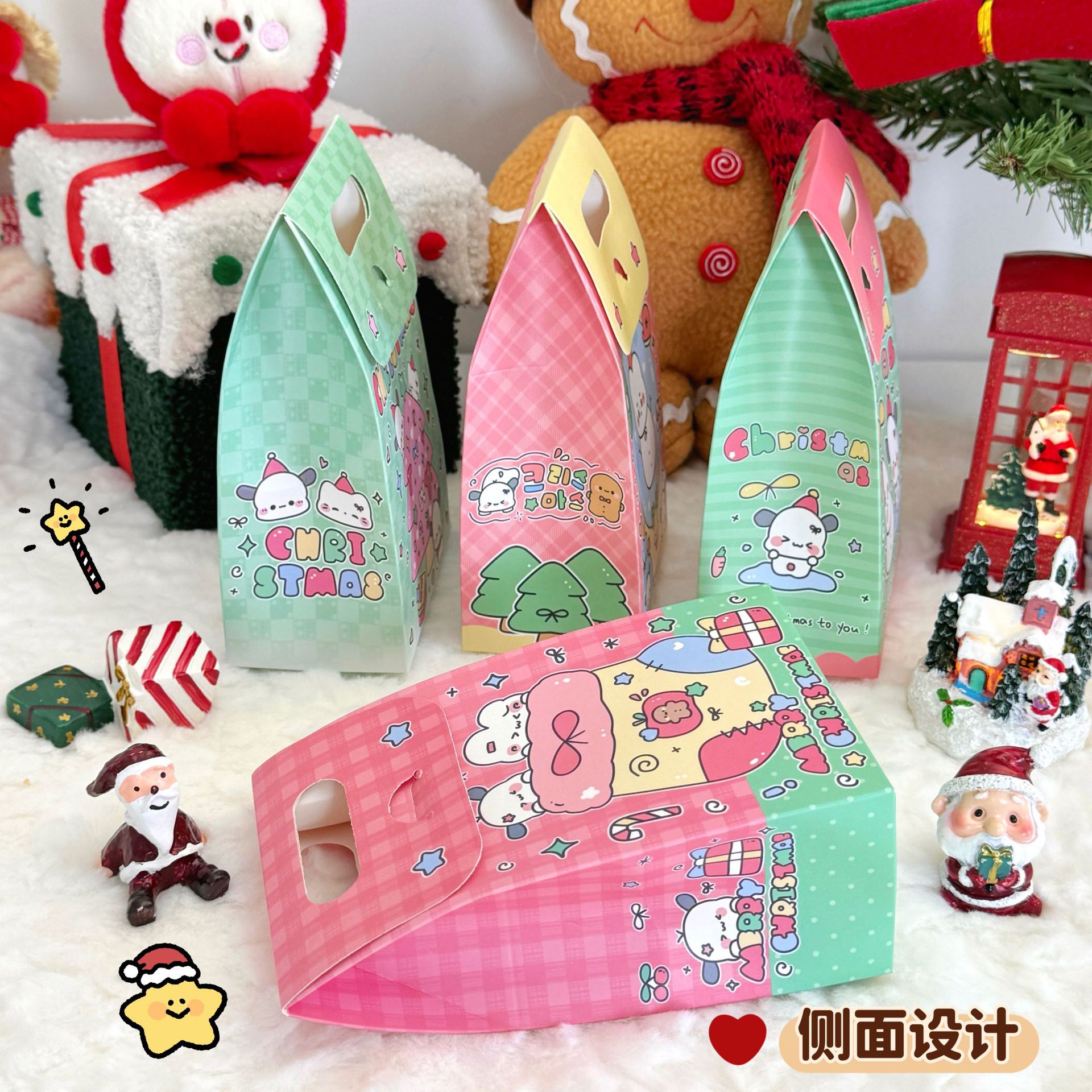 工厂价饰品派对儿童糖果饼干包装盒平安夜圣诞节小礼物零食礼品手