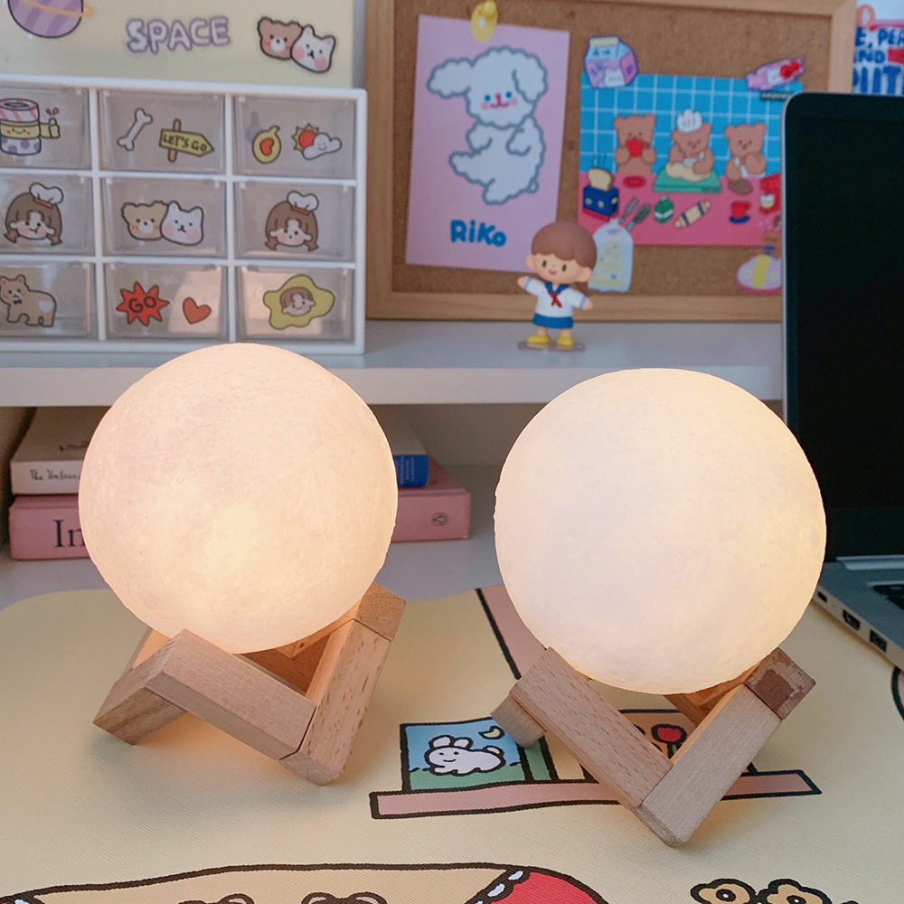 红小夜灯少女小灯台灯星空投影床