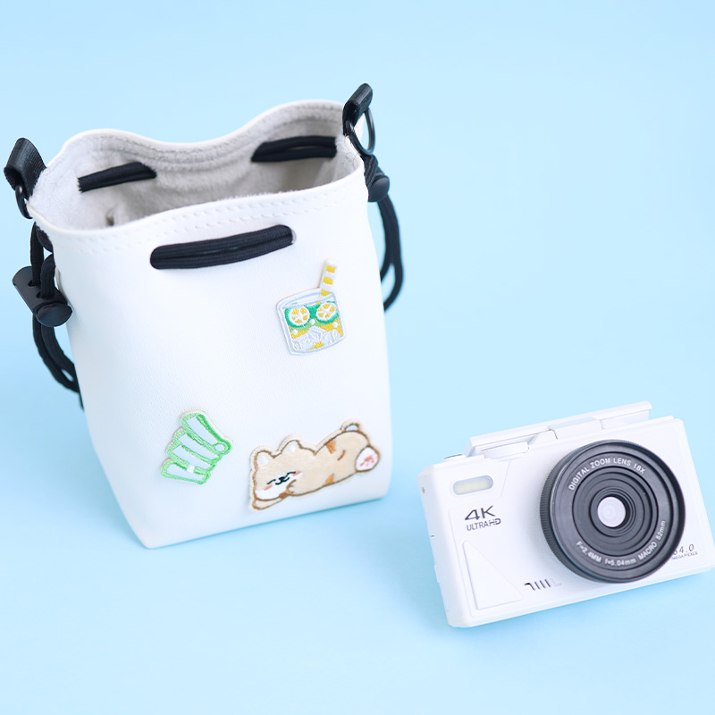 卡片相机斜挎包抽绳束口