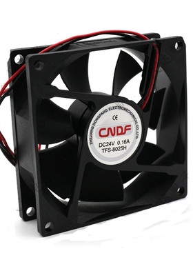 CNDF TFS-8025H直流散热风扇12V 24V 8cm变频器焊机电柜机箱风扇