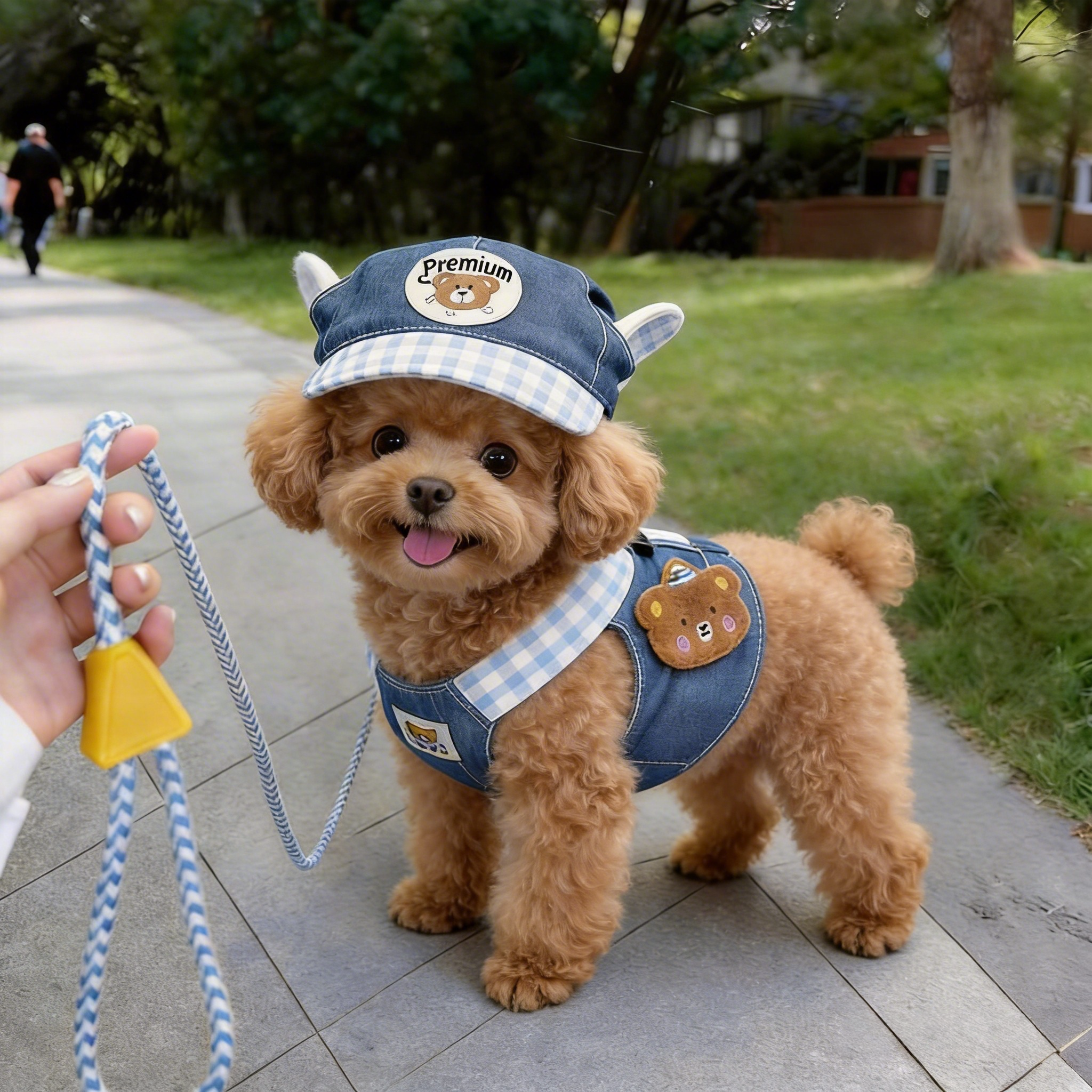狗狗牵引绳胸背带小型犬宠物外出比熊泰迪西高地幼犬背心式遛狗绳图片
