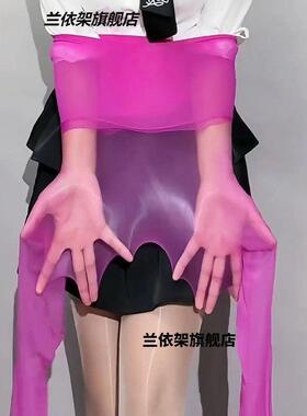 极光透薄丝袜360无痕无缝款式高弹力带香味脚型高端性感黑丝油光