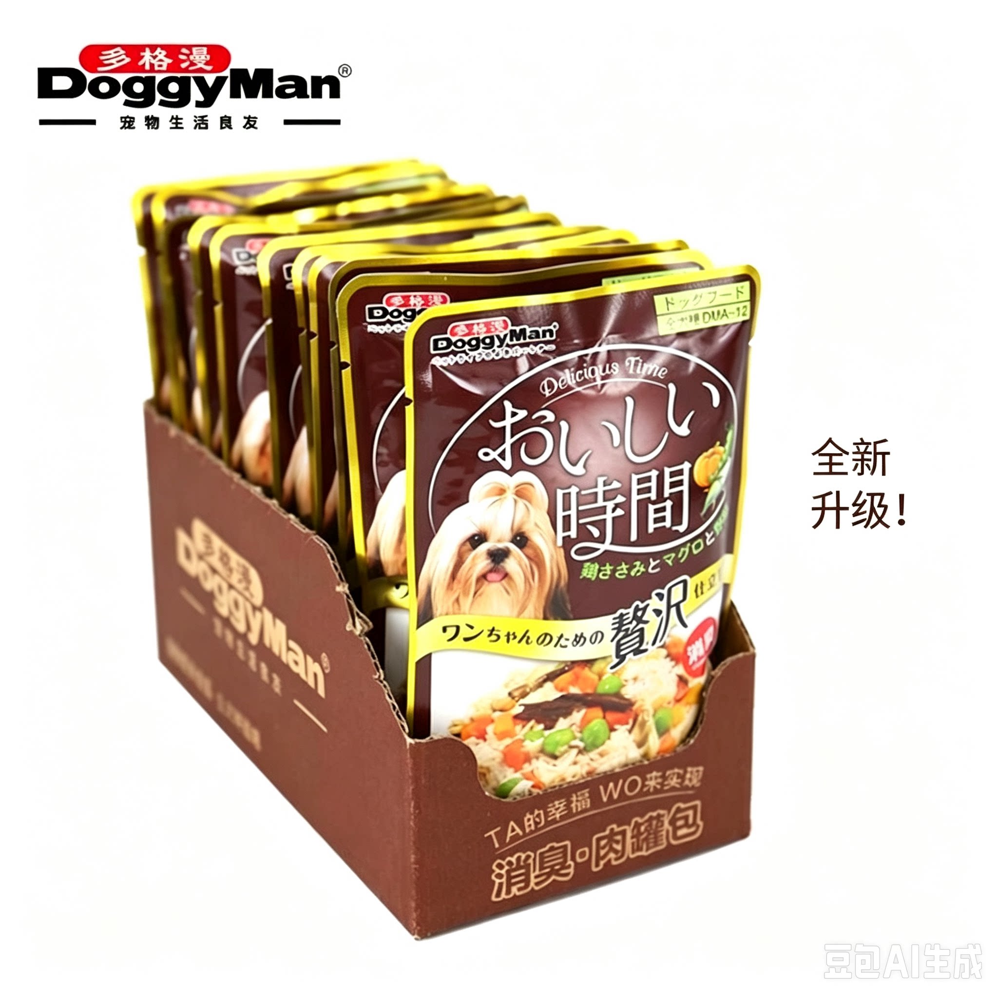 多格漫狗狗湿粮罐头包7岁以上老犬宠物零食营养均衡鸡肉100g*12包