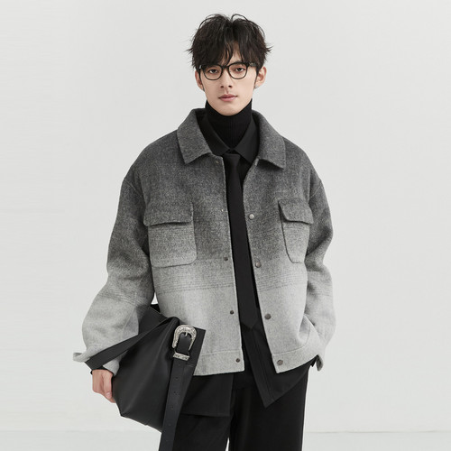 伯爵卓尔男士渐变色羊毛呢外套