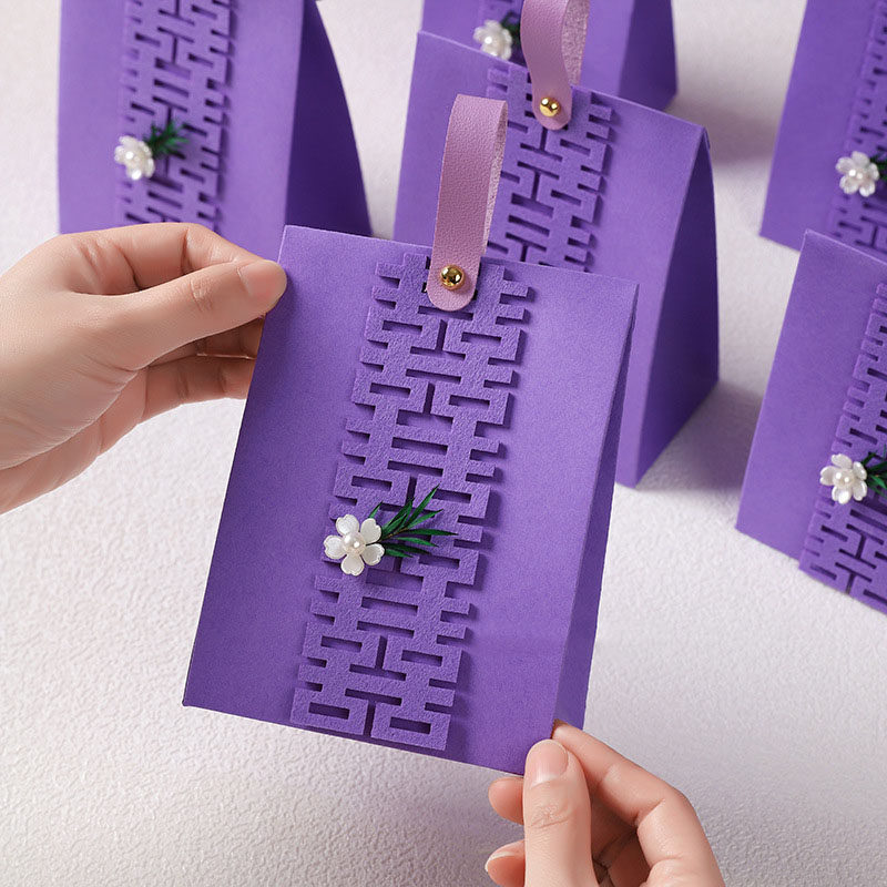 2026新款创意欧式紫色高级喜糖盒ins结婚伴手礼盒喜糖糖果包装盒