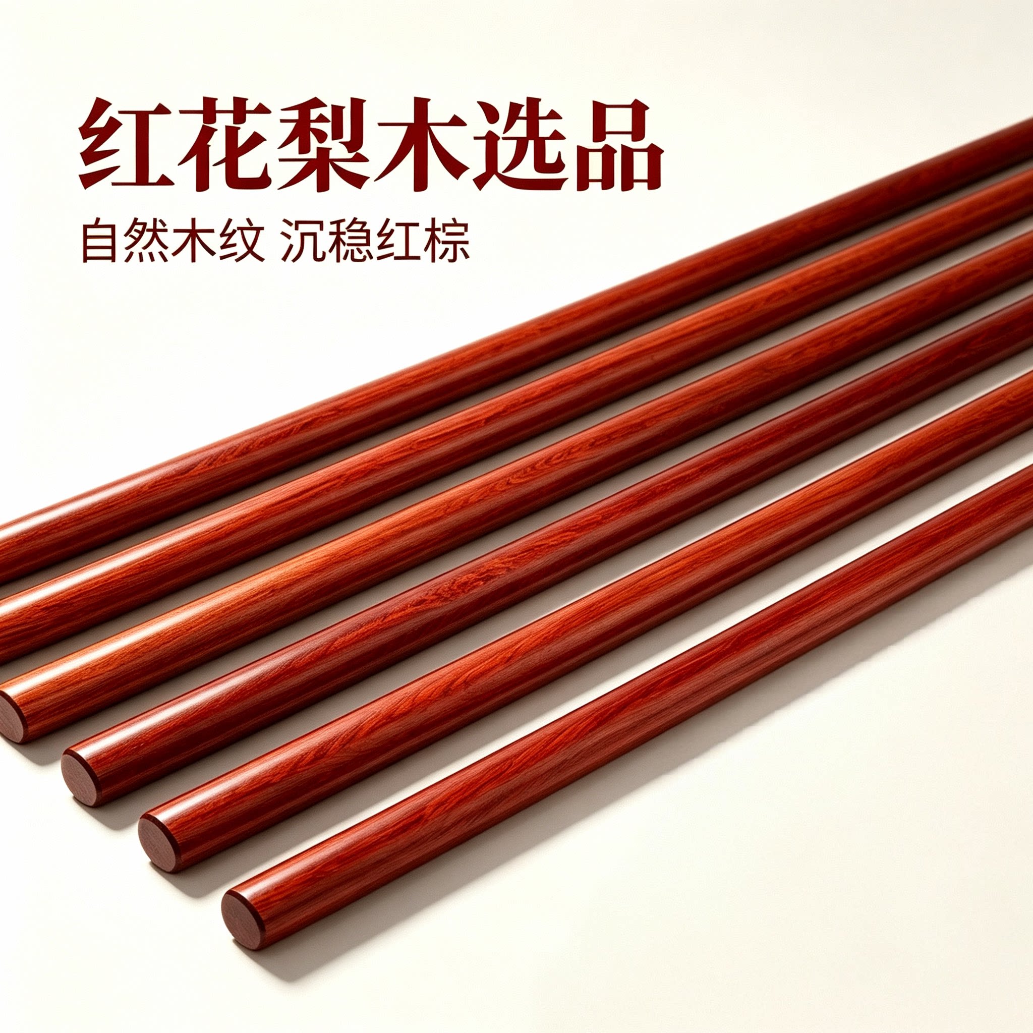 红花梨红木武术棍表演长棍太极养生杖齐眉棍少林棍鞭杆乌龙盘棍