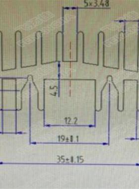 TO-220散热器/MOS管散热片/三极管散热块 30X35X20MM黑色双针