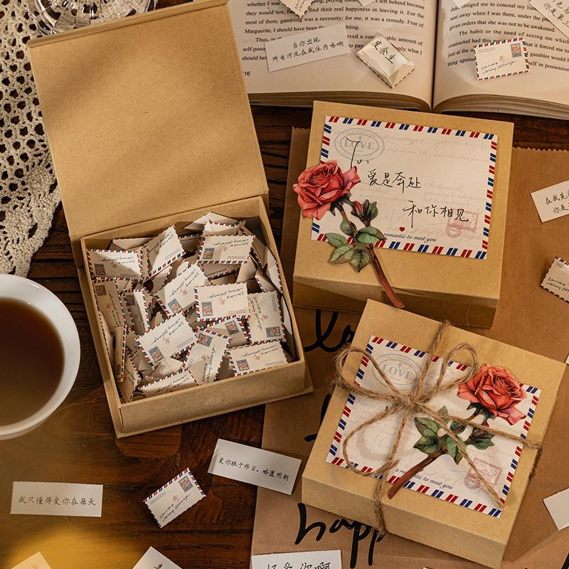 99封迷你信封信纸告白情书小纸条情人节创意礼物送男女朋友纪念品