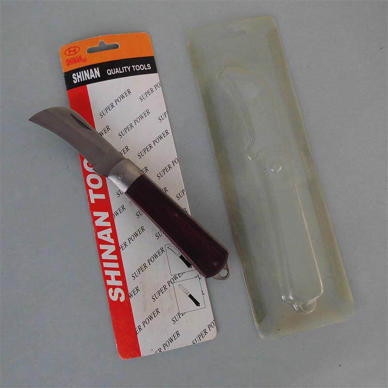 出口老货木柄电工刀直刃弯刃电工刀电缆电线剥皮刀刮线刀削皮刀