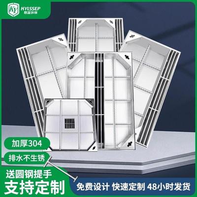 现货304不锈钢隐形井盖方形下水道线性排水沟检修口加厚雨水井盖
