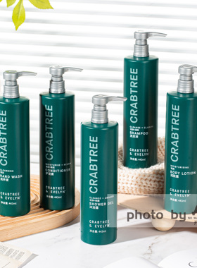 希尔顿CRABTREE瑰柏翠野苹果系列 洗发水沐浴露护发素润肤乳443ml