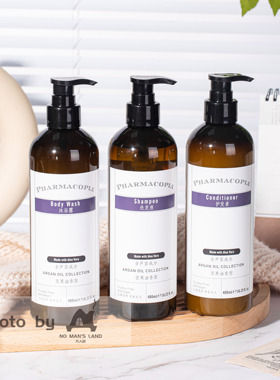 凯悦酒店PHARMACOPIA坚果油香型洗发水护发素沐浴露480ml洗护套装