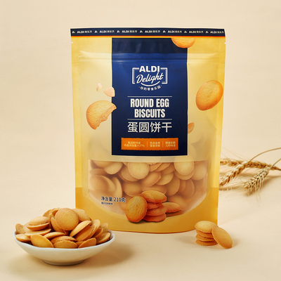 上海奥乐齐 ALDI Delight 蛋圆饼干 210g 网红超市零食代购