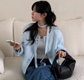 新款 celi tai时尚 韩国原单25年春季 圆领小香风短款 外套女百搭显瘦