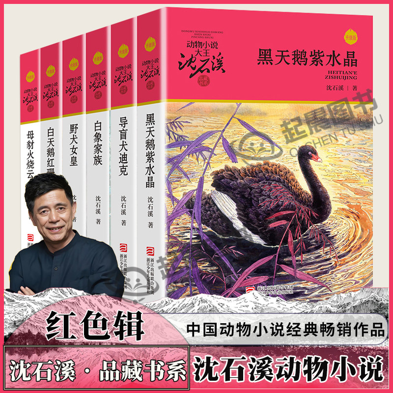 沈石溪动物小说升级版共6册沈石溪作品 野犬女皇/白象家族/导盲犬迪克/母豺火烧云/黑天鹅紫水晶/白天鹅红珊瑚 浙江少年儿童出版社图片