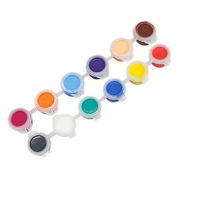 儿童丙烯颜料12色套装6连体幼儿园学生美术画画涂鸦diy石膏颜料条