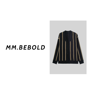 【妙姐精选】留光 V领针织假两件开衫毛衣LJL25171