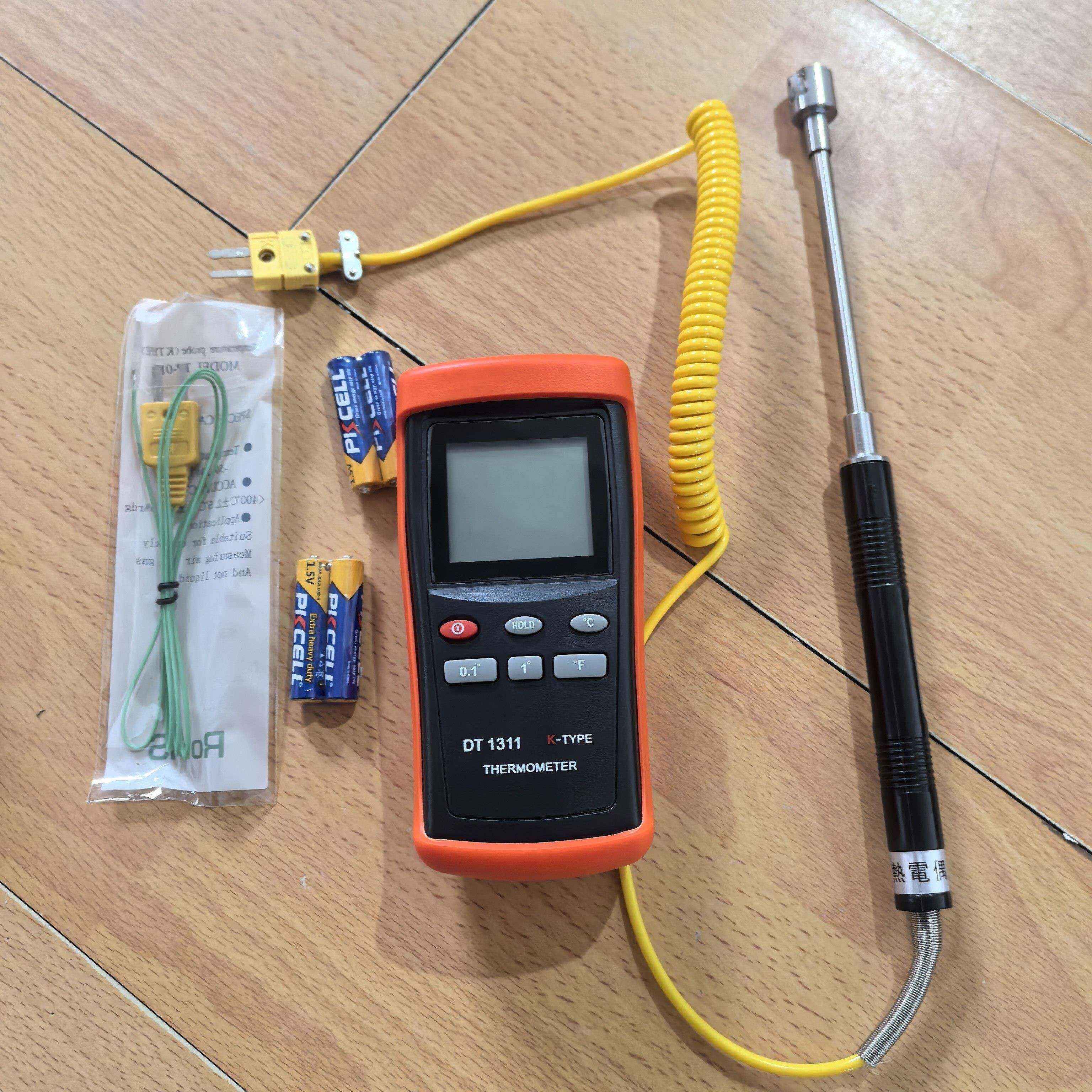 接触式测温仪高精度模具温度计K型热电偶表面探头工业DT1311