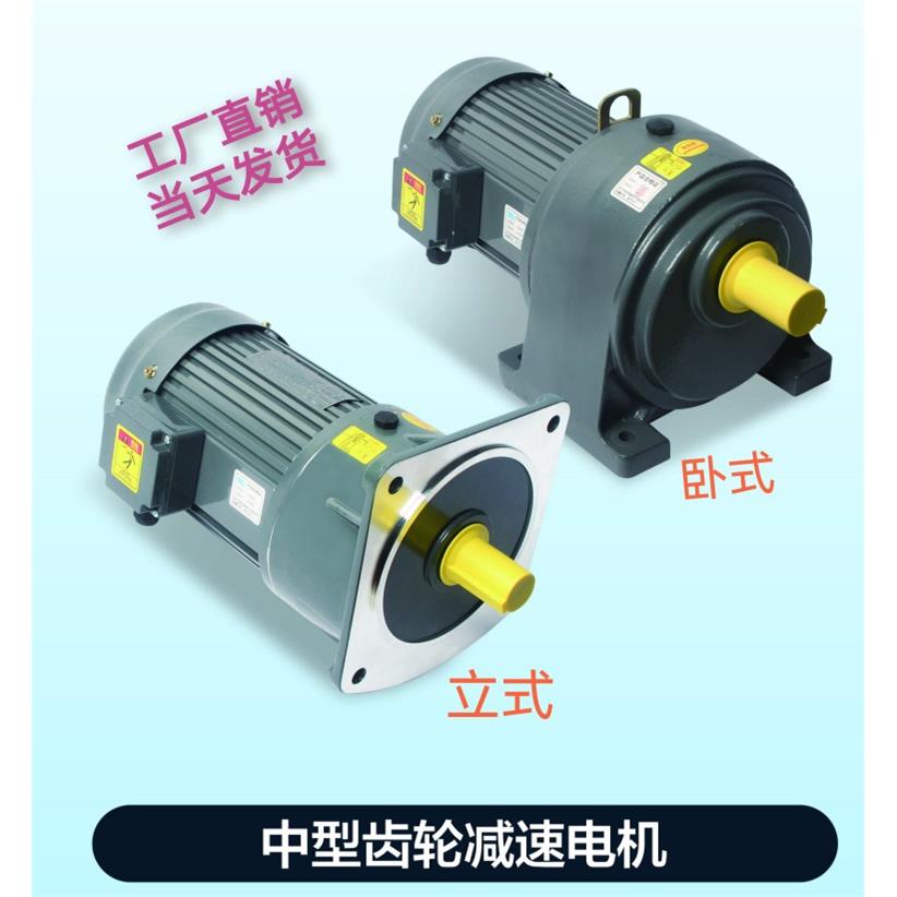 齿轮减速电机三相380V卧式200w400W750W1500W变频调速立式电动机