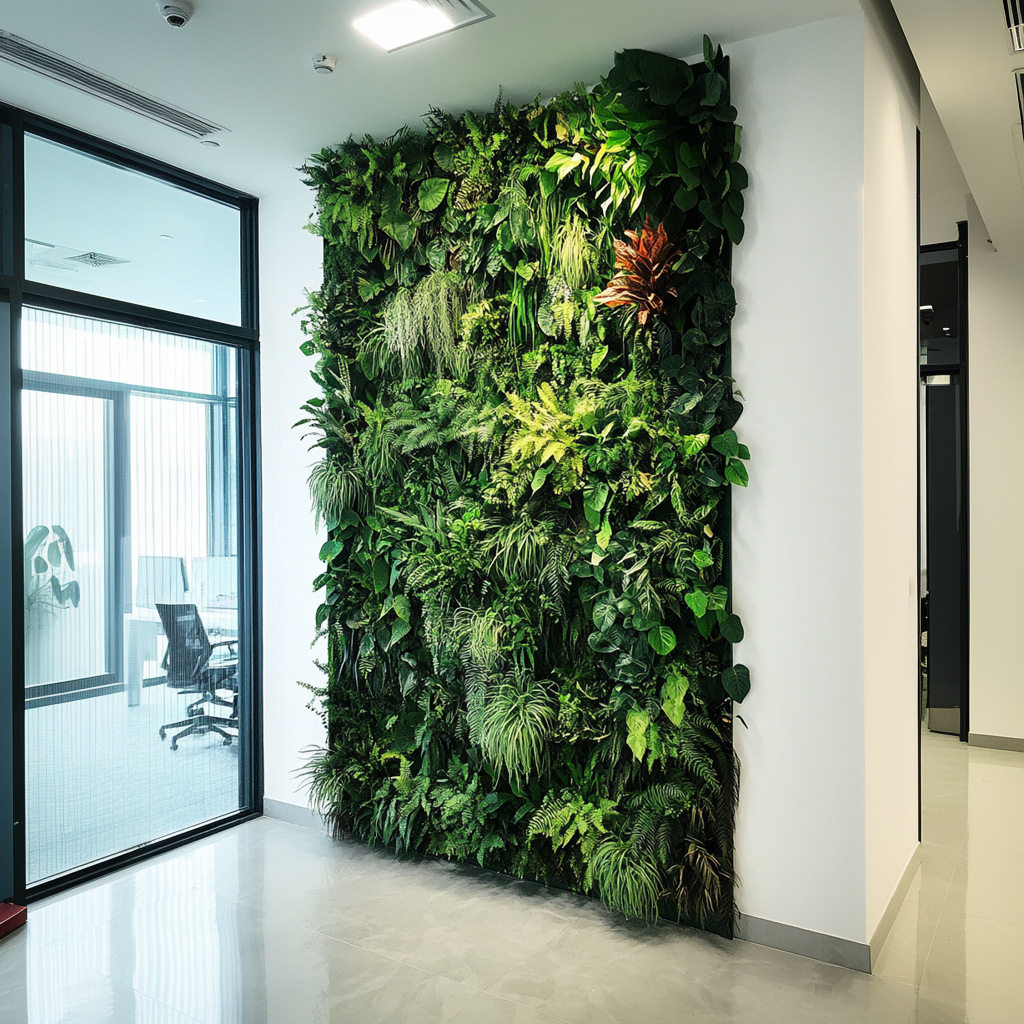 仿真绿植墙面装饰人造植物墙背景形象花墙植物室内阳台塑料假草坪