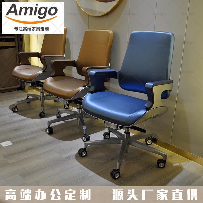 特思拉科技元素总裁办公桌董事长总经理霸道总裁意式轻奢办公台护