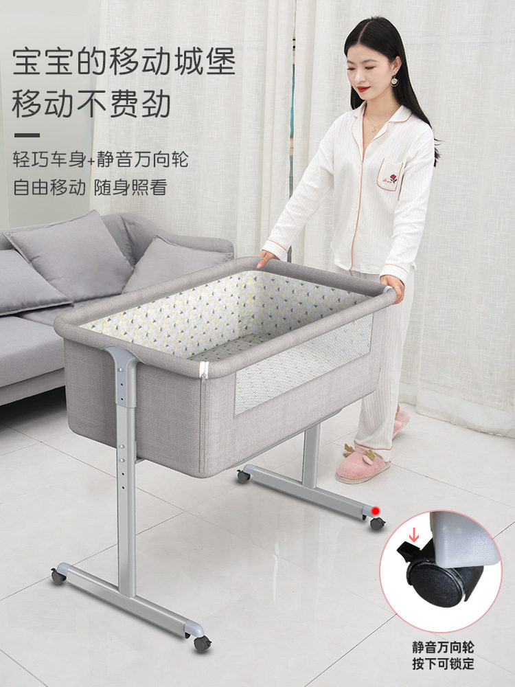 多功能婴儿床拼接大床欧式新生儿摇床摇篮床可移动便捷式宝宝床母
