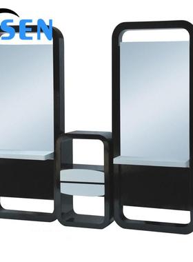 KISEN发廊店镜子化妆玻璃装饰浴室壁镜梳妆台镜子功能大型美发镜