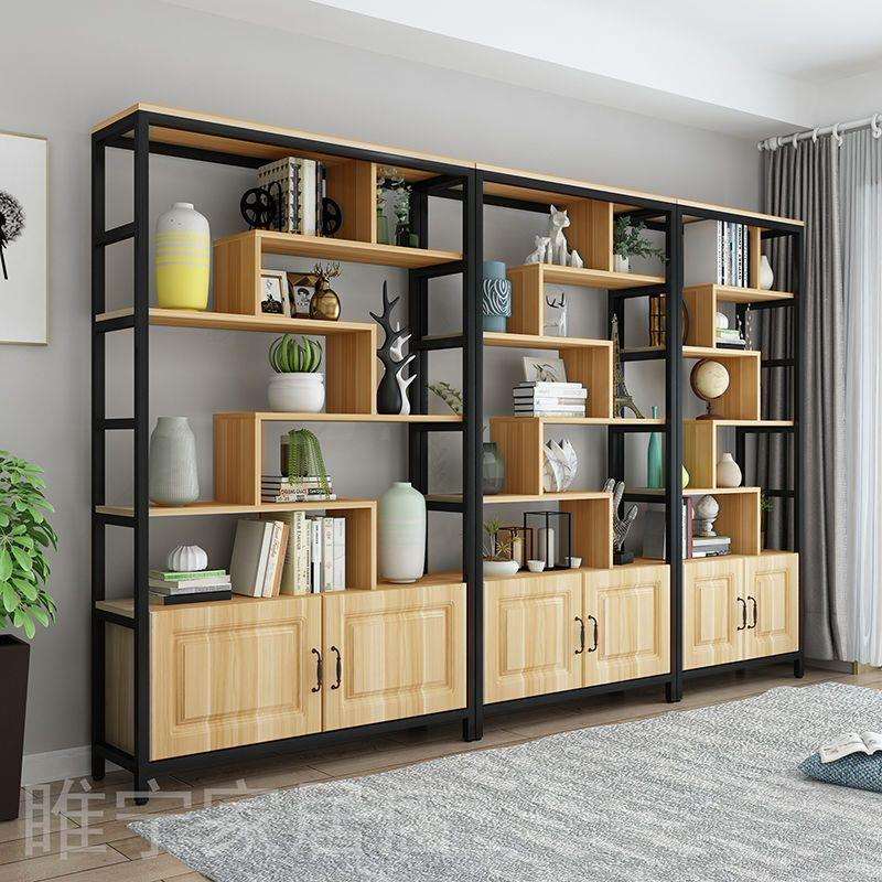 现代简约书架置物组合客厅落地创意隔断办公室多层简易陈列展示柜