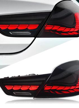 适用于宝马6系F06尾灯总成F12改装LED龙鳞行车灯流水转向灯F13